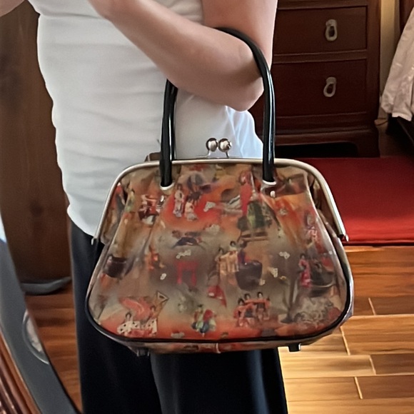 Large Change purse style Asian Oriental design Hand Bag 3D - Picture 7 of 11